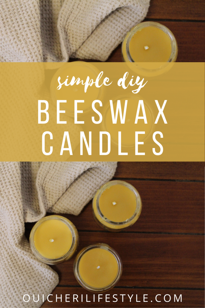 Simple diy beeswax candle