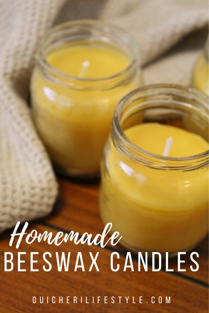 homemade beeswax candle