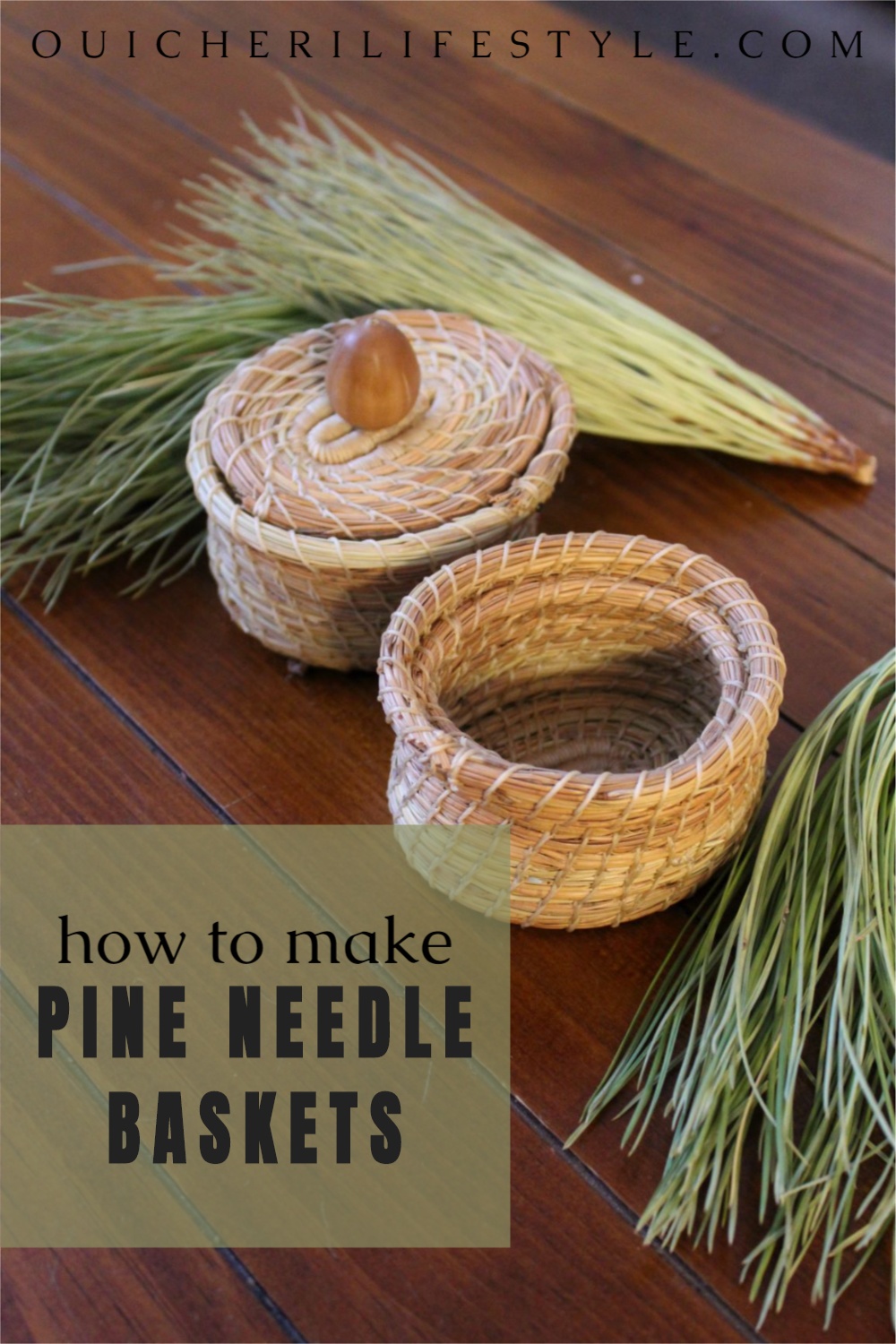 Woven Pine Needle Baskets - Oui Chéri Lifestyle