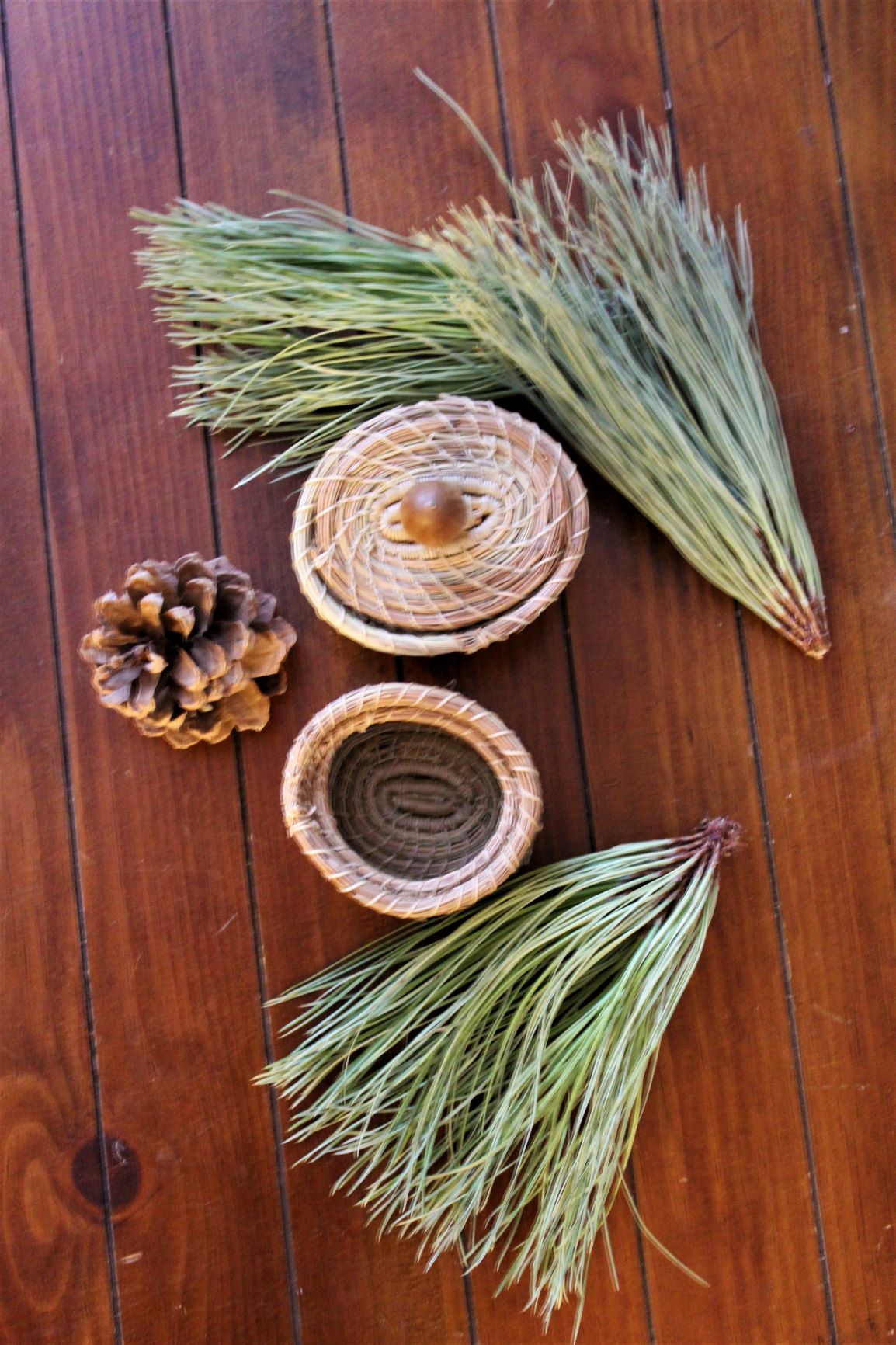 Woven Pine Needle Baskets Oui Chéri Lifestyle